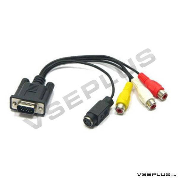 

Переходник VGA-S-Video + 3 RCA, черный