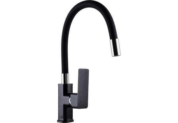 

Смеситель кухонный DOMINO DMM-203 Черный с силиконовым изливом