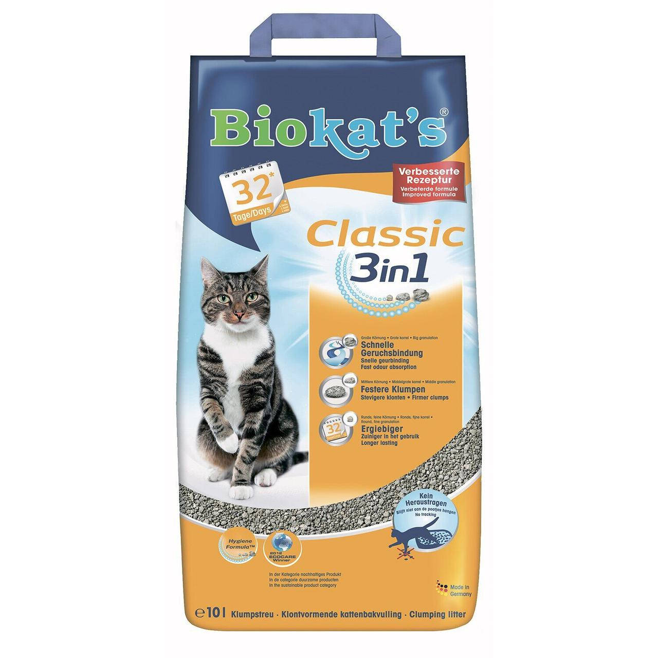 

Biokat's Classic 3in1 10 л - наполнитель из глины