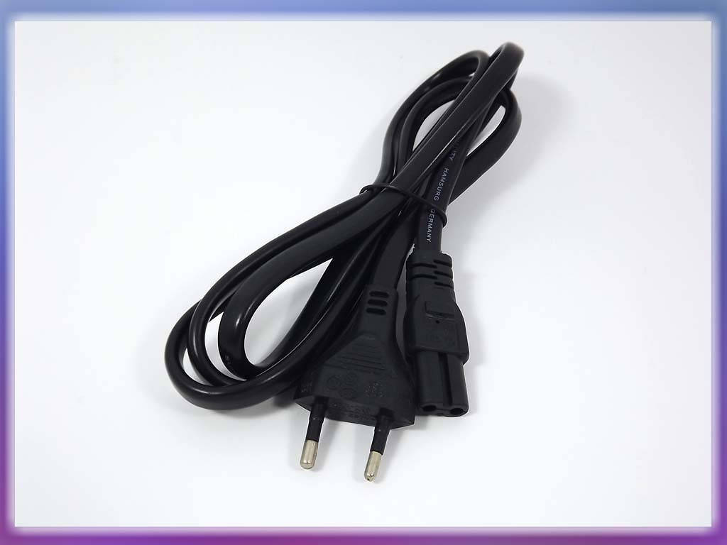 

Кабель питания (AC) 220V в блок PA2E C7 (2pin гнездо) двойной штекер. Черный