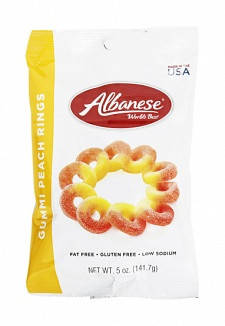 

Желейные конфеты Albanese Gummi Peach Rings, 142 г