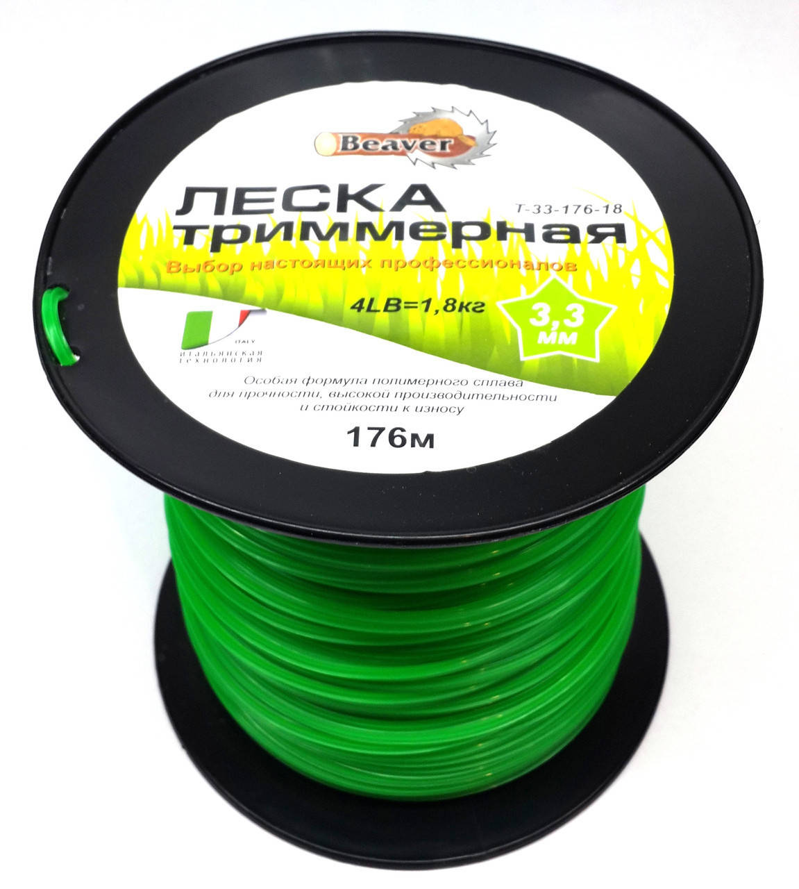 

Леска триммерная 3,3мм 176м звезда