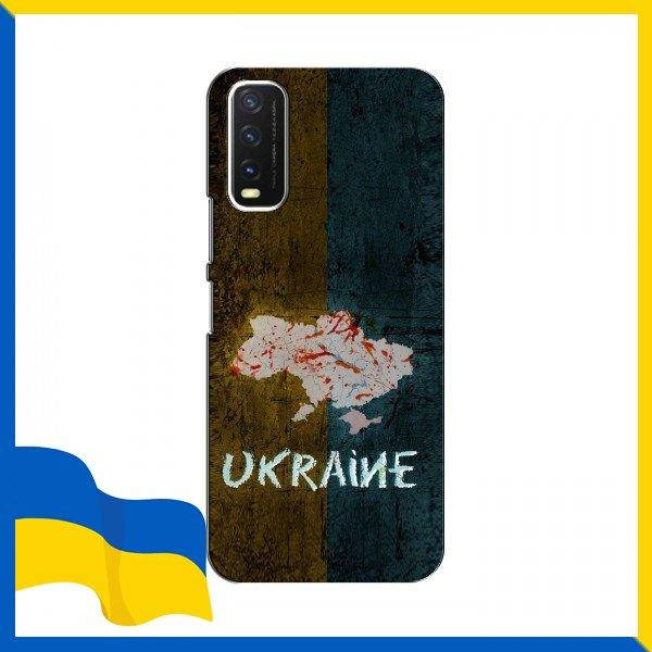 

Патриотические чехлы Карта Украины для ViVO Y20 / Принт Укарина/война/победа на чехле для Виво Вай 20