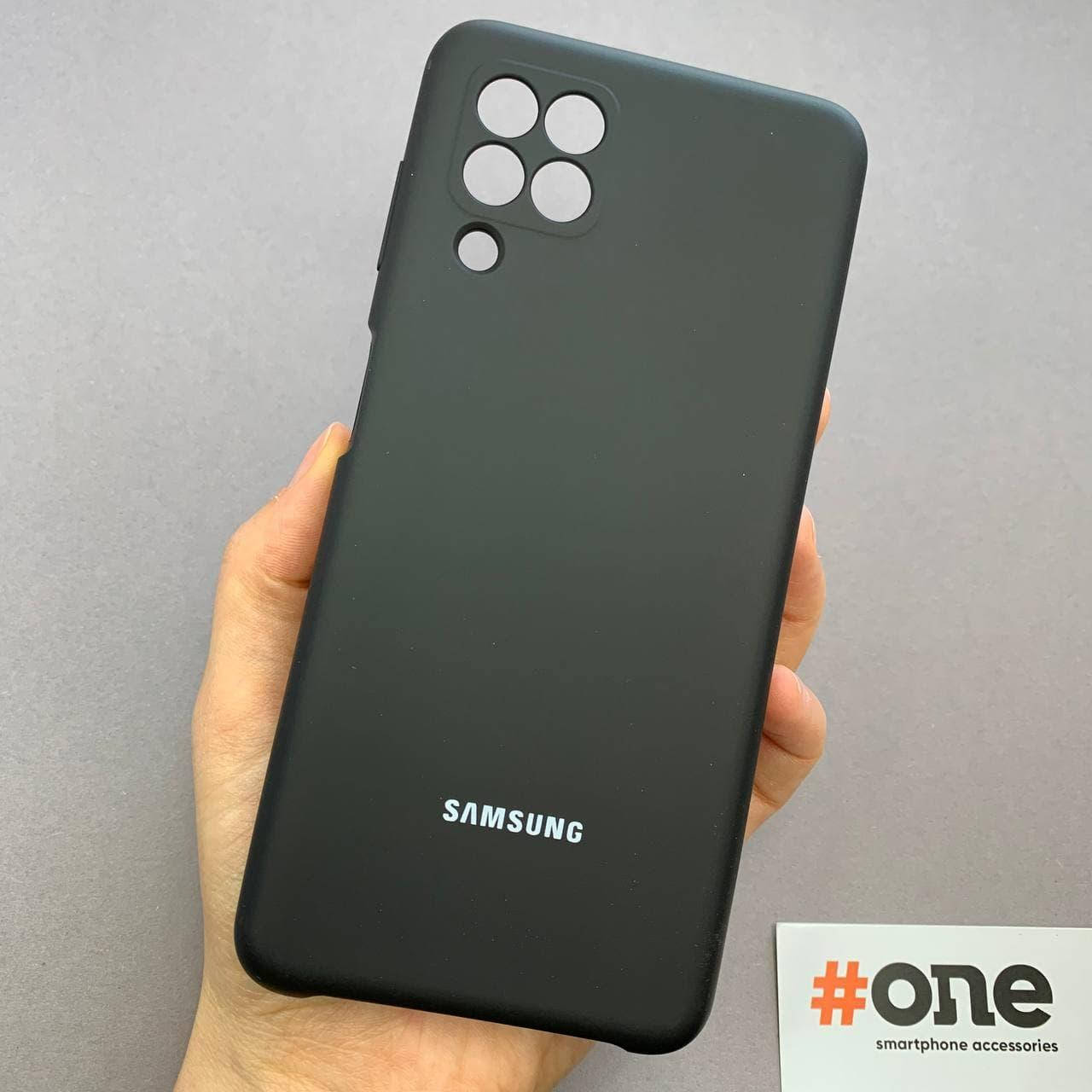

Чехол для Samsung Galaxy A22 с микрофиброй с защитой для камеры чехол на телефон самсунг а22 черный SSD