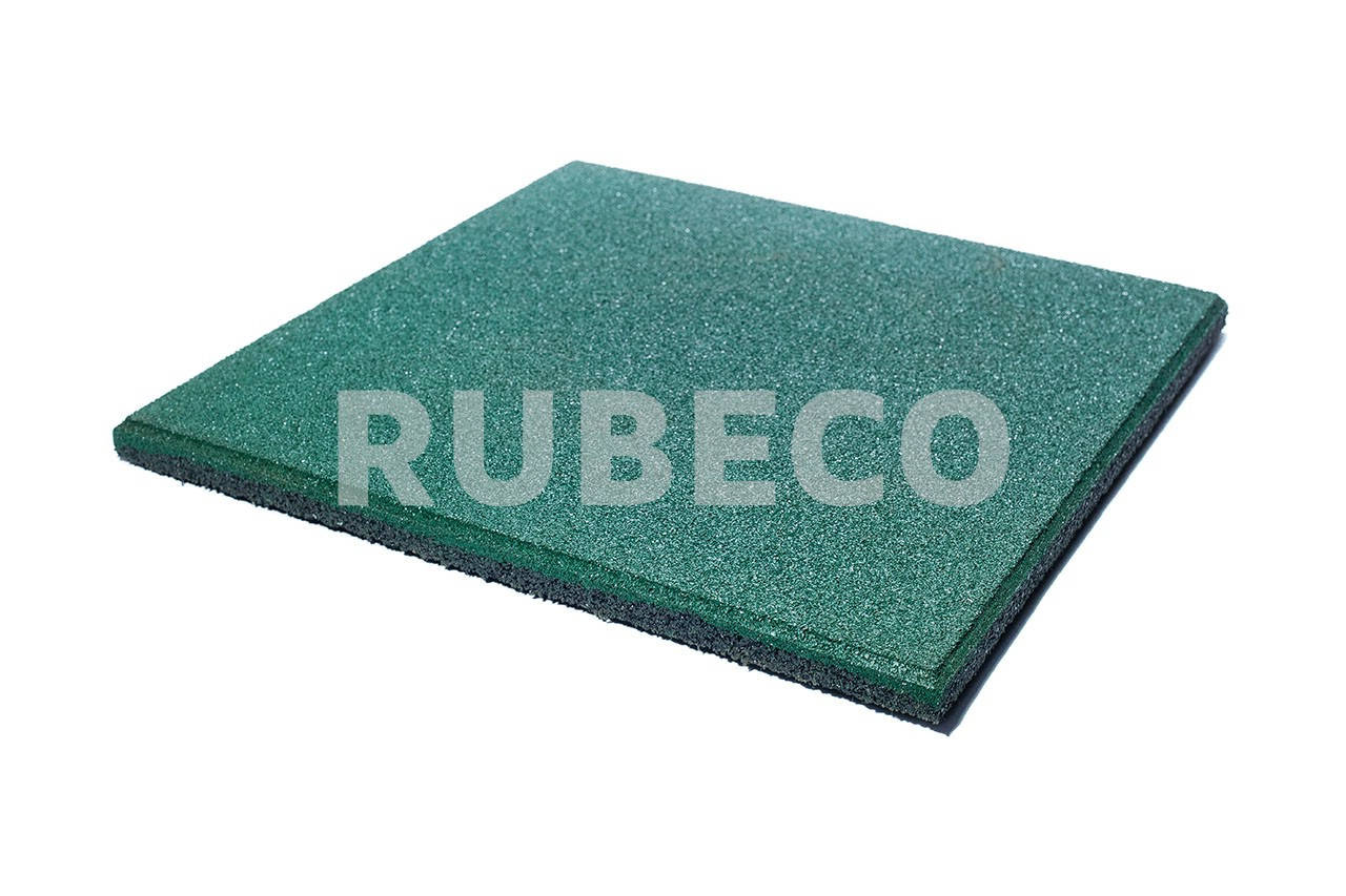 

Резиновая плитка 500х500х20 мм TM Rubeco. Резиновые плиты зеленые 50х50х2 см