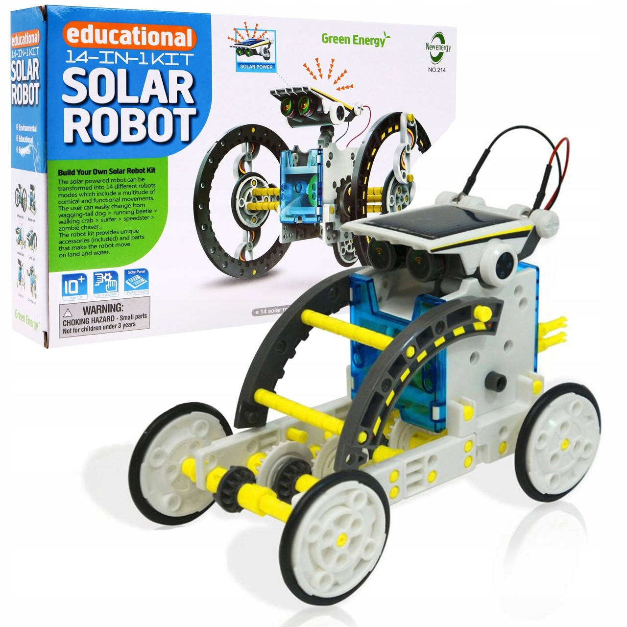 

Конструктор робот на солнечных батареях Solar Robot 14 в 1, Разные цвета