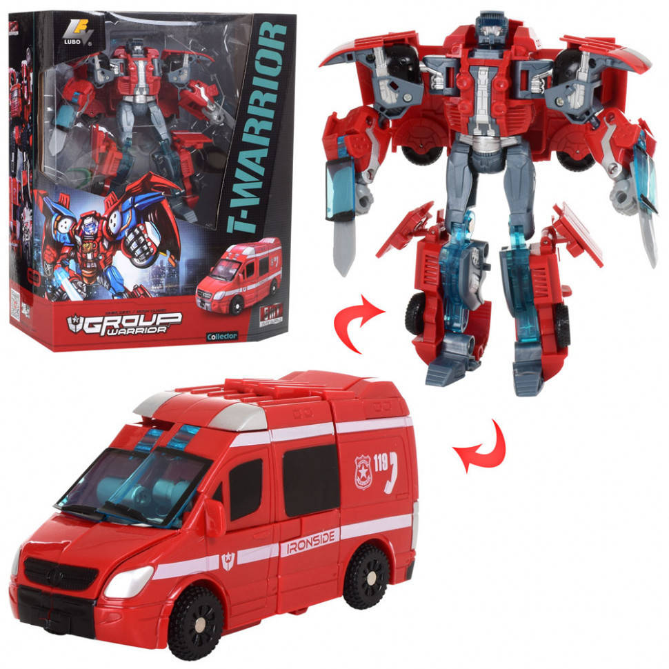 

Детский трансформер J8016 скорая помощь+трансформер (J8016B)