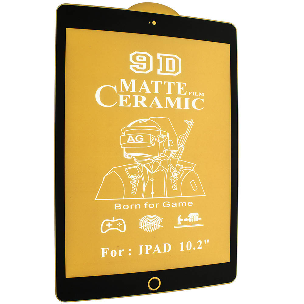 

Пленка для Apple iPad 10.2 2021 матовая керамическая пленка на экран на планшет айпад 10.2 черная K7O, Черный