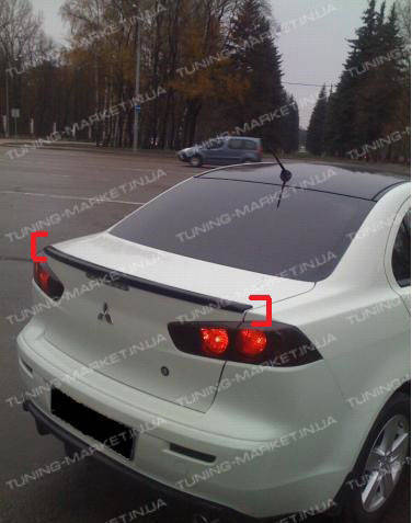 

Лип Спойлер для Mitsubishi Lancer X, Антикрыло на Митсубиши Лансер 10