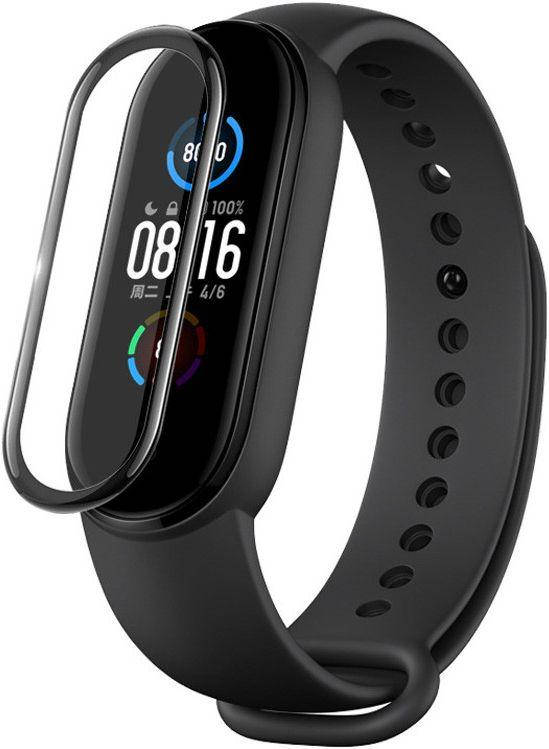 

Защитное стекло для фитнес трекера Xiaomi Mi Band 6 (10D PET+ PMMA) Black, Черный