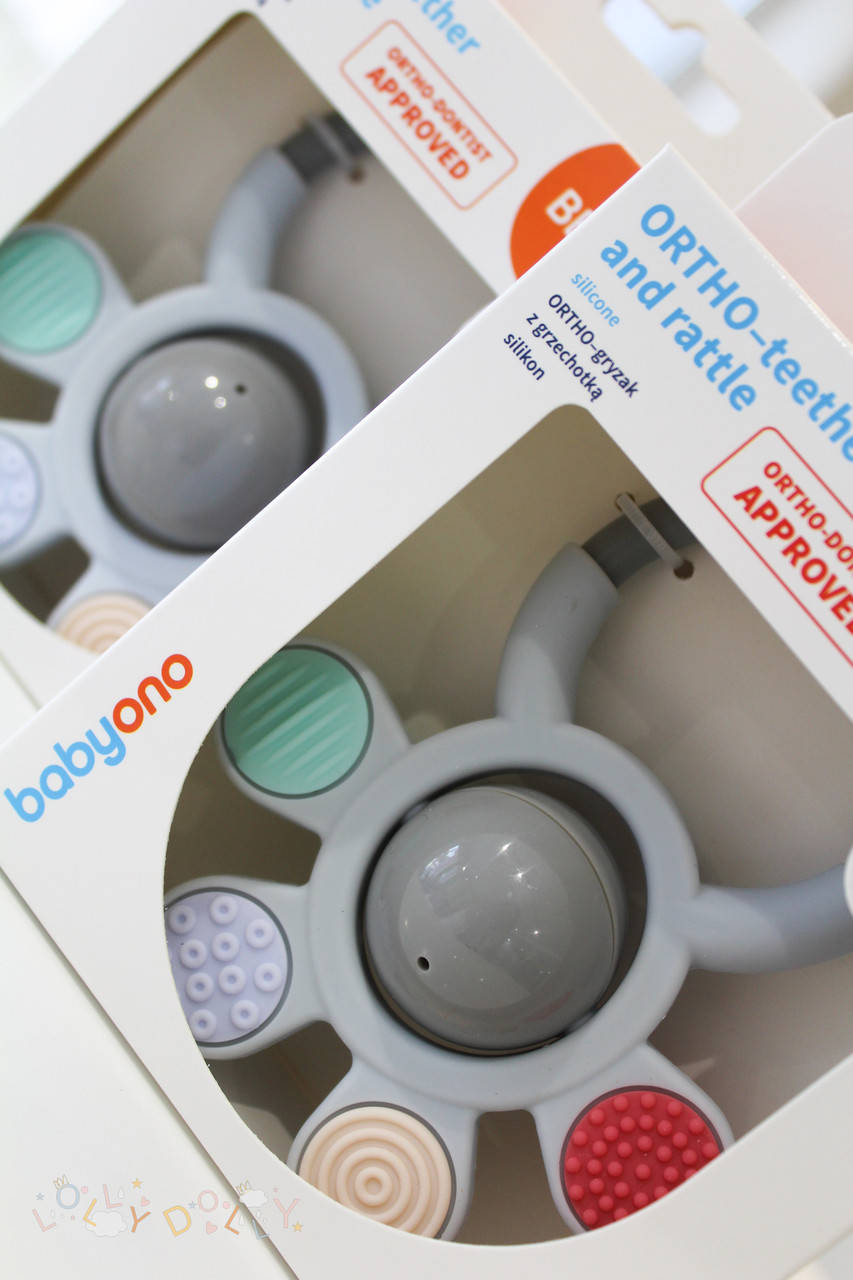 

Погремушка прорезыватель ортодонтичный Babyono Солнышко