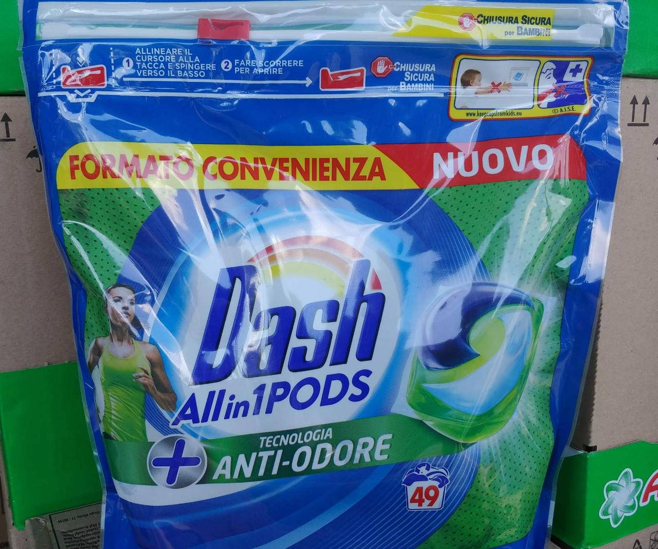 

Dash Anti Odore Universal капсулы для стирки универсальные технология 3в1 49 штук