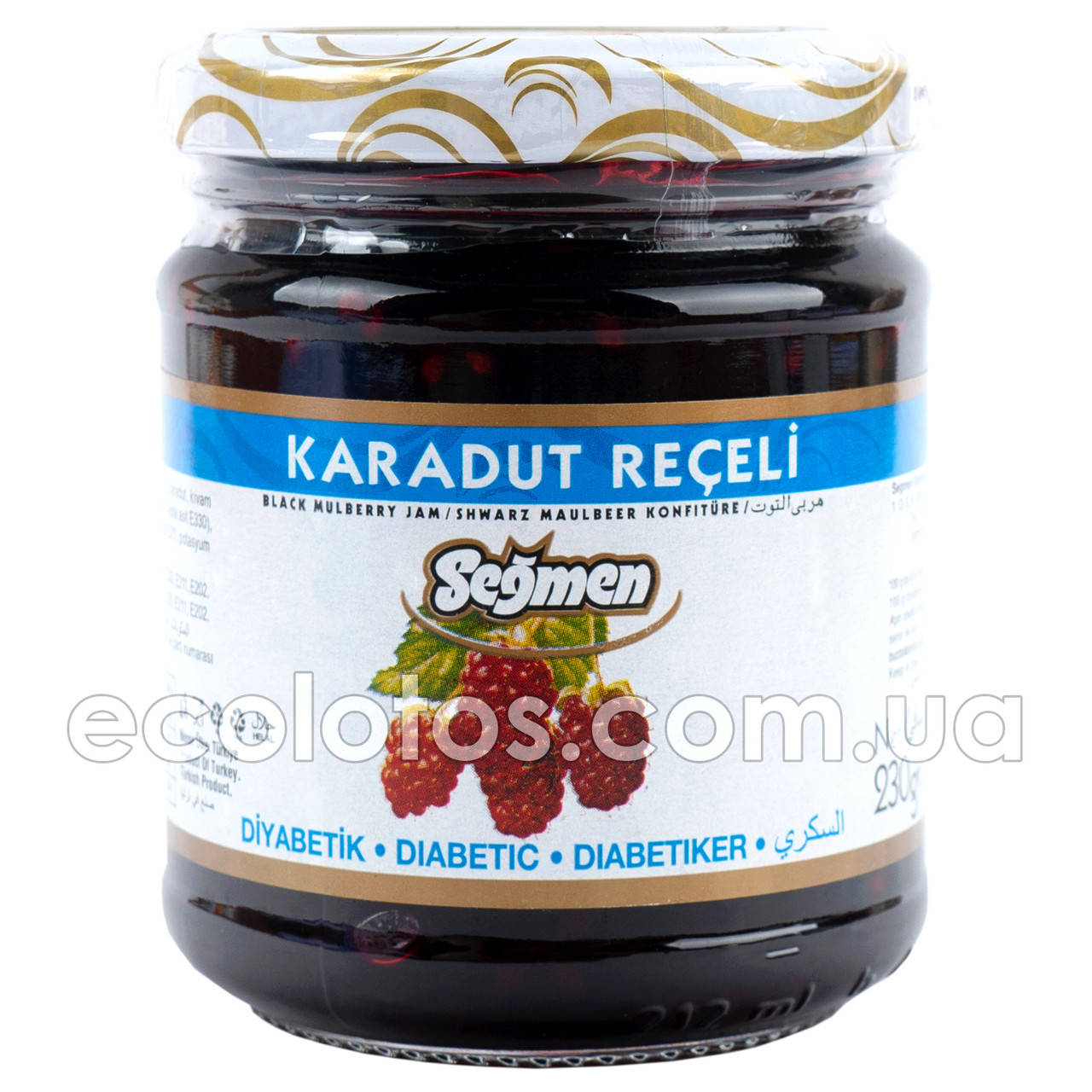 

Джем из черной шелковицы без сахара "Segmen" 230 г, Турция