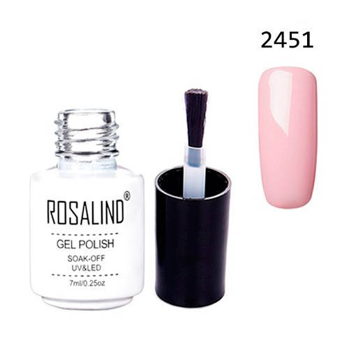 

Гель-лак для ногтей маникюра 7мл Rosalind, шеллак, 2451 розовый нюд, 102005