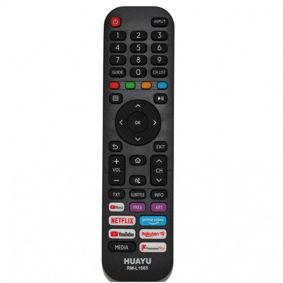 

Пульт для Hisense RM-L1665 универсальный, HUAYU, Черный