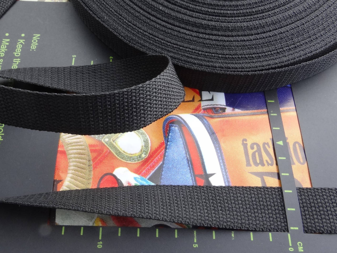 

Тесьма сумочная, стропа 2.5 см черная, Белый