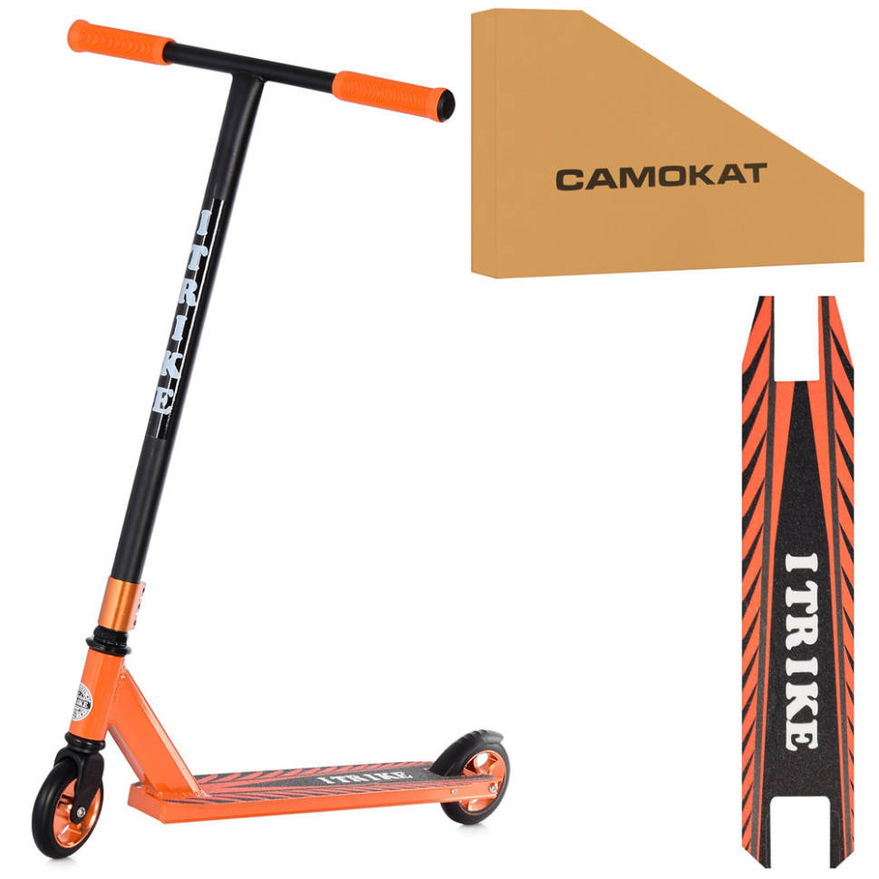 

Самокат трюковый iTrike SR2-066-5-OR двухколесный, World-of-Toys, Оранжевый