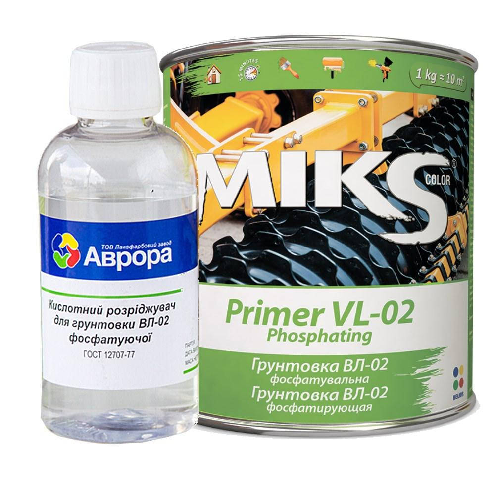 

Грунтовка ВЛ - 02 фосфатирующая 0,8кг + Разбавитель 0,2 кг Miks color
