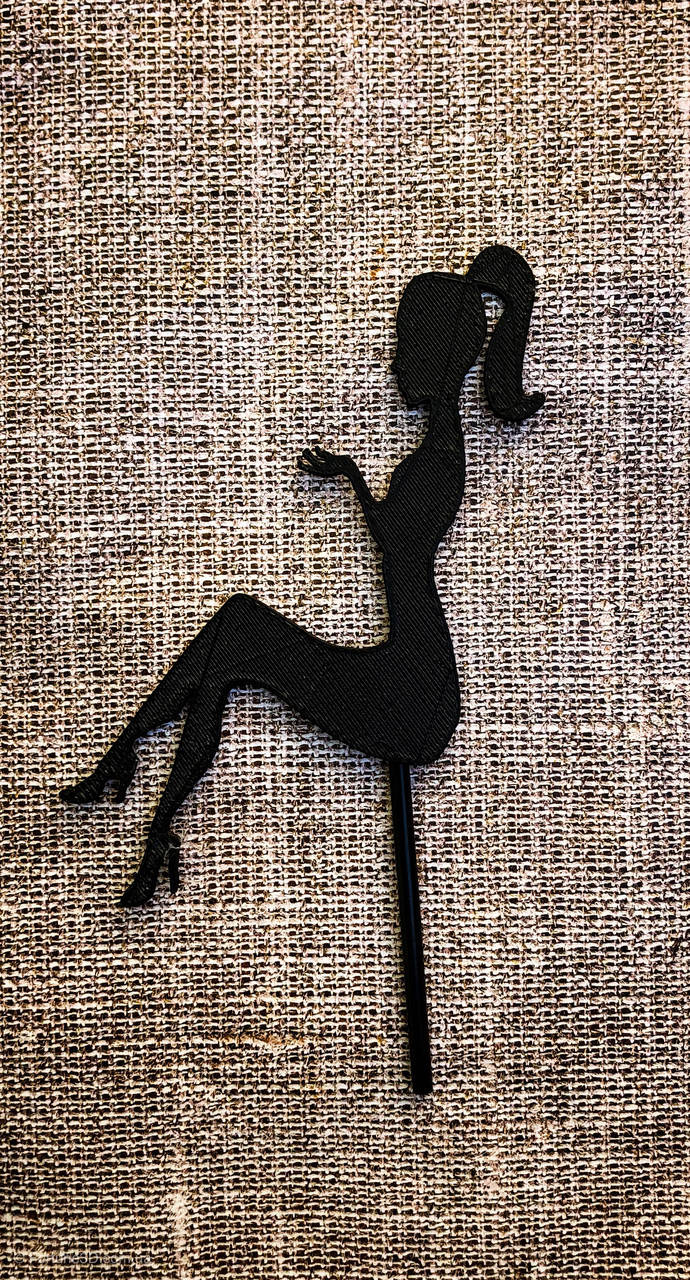 

Топпер в торт , сидящая девушка в торт на кондитерской палочке, силуэт-заготовка девушки,Топпер девушка в торт