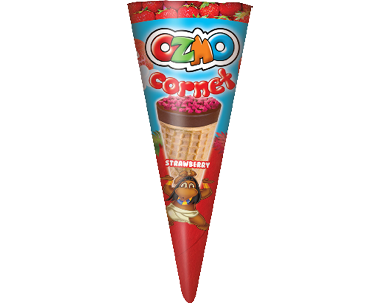 

Рожок вафельный клубничной OZMO CORNET 25гр