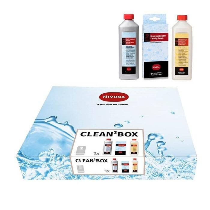 

Набор для чистки кофемашины Nivona Clean3Box, (средство для удаления накипи, таблетки, чистящий концентрат)