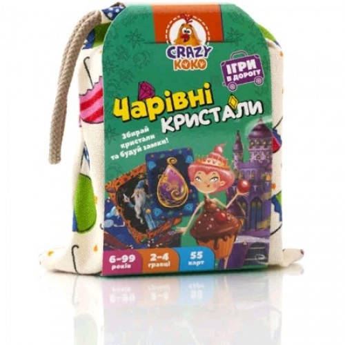 

Гра настільна в мішечку 8077-12 Чарівні кристали (укр) VT(55 карт інструкція)