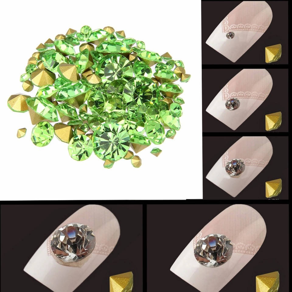 

Конусные стразы, цвет Peridot, размер на выбор*1 шт