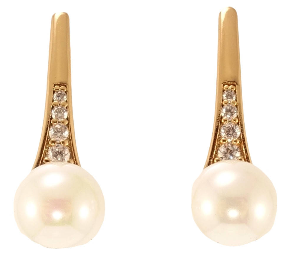 

Серьги Xuping Позолота 18K гвоздики (пусеты) "Жемчужины на дужках"