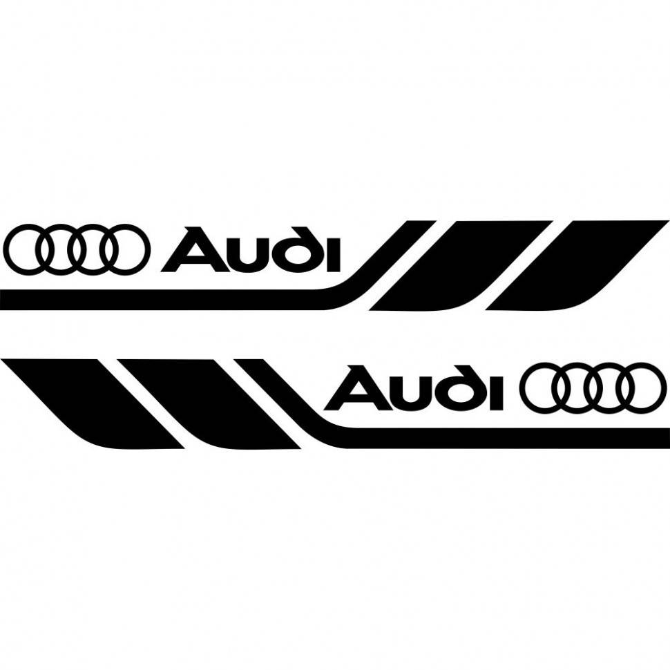 

Набор виниловых наклеек на борт автомобиля - Audi (2 шт)