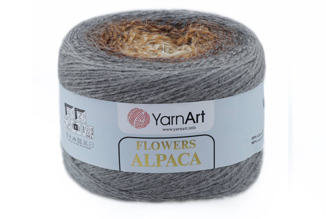 

YarnArt Flowers Alpaca, №428, Секционное крашение