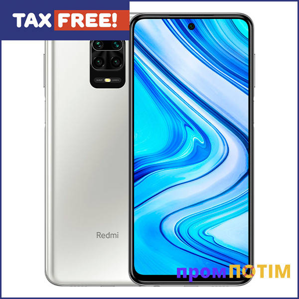 

Смартфон Xiaomi Redmi Note 9 Pro 6/64GB Glacier White, Белый