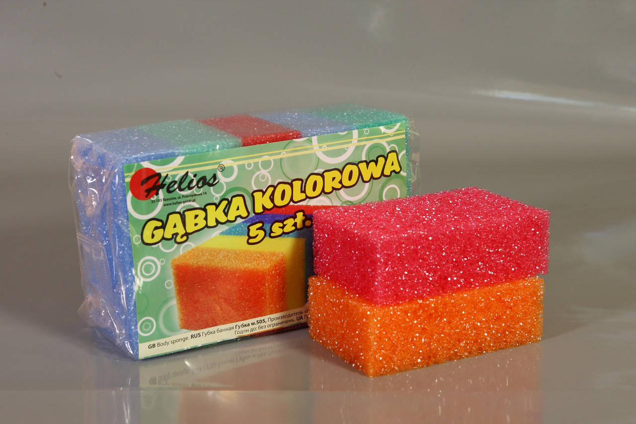 

Губка банна №505 (5 шт.), Разные цвета