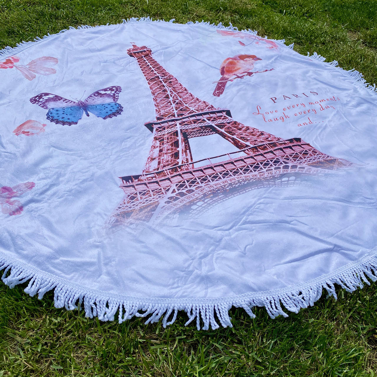 

Пляжный коврик полотенце. Париж 150*150 см.