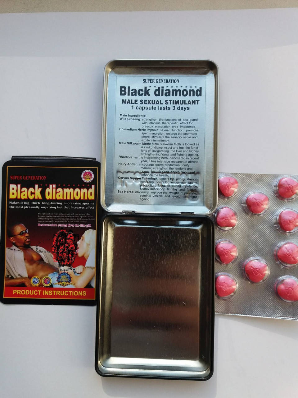 

Black Diamond Черный Диамант таблетки для потенции. Оригинал!