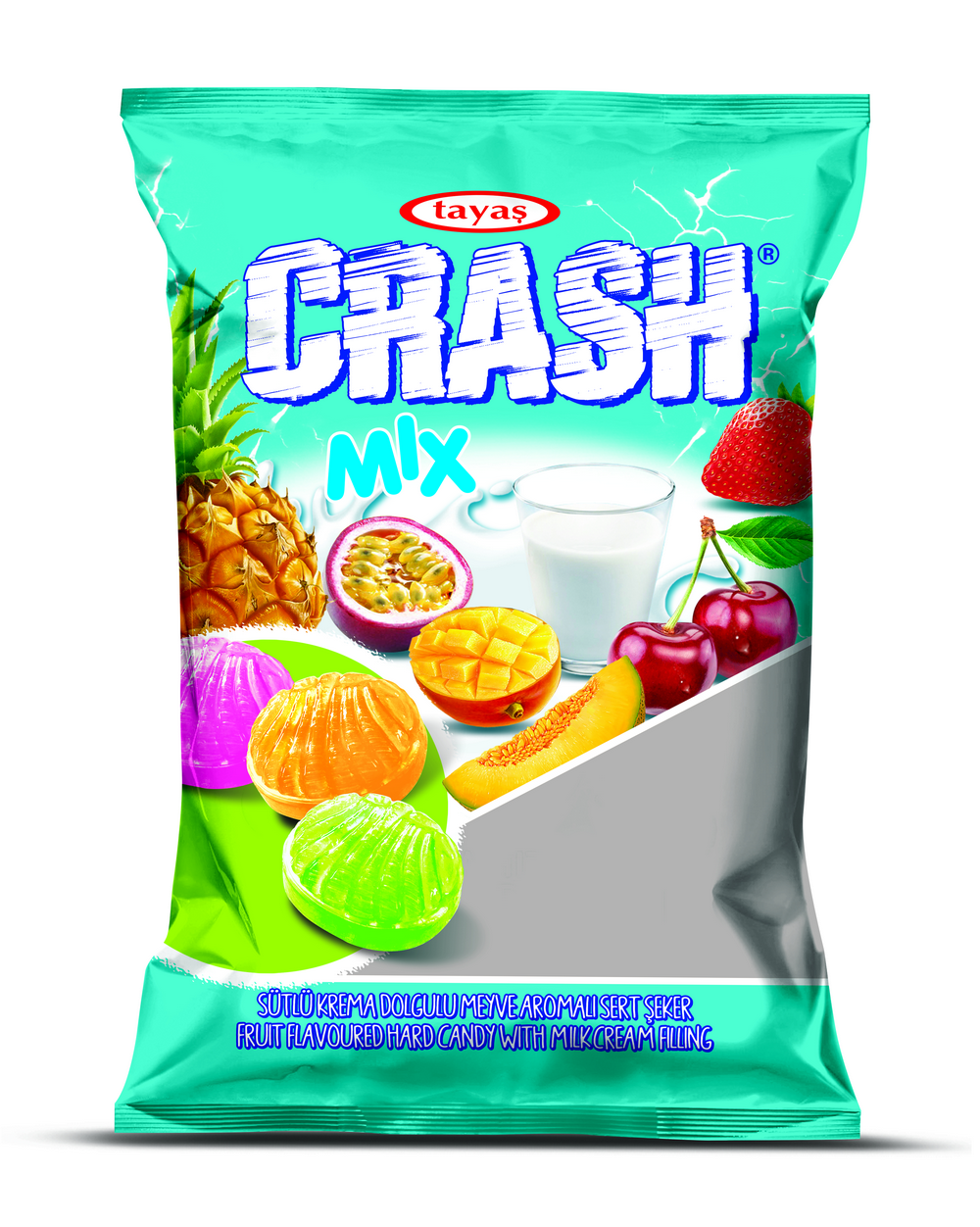 

Карамель с молочно-фруктовым вкусом CRASH MIX 1 кг