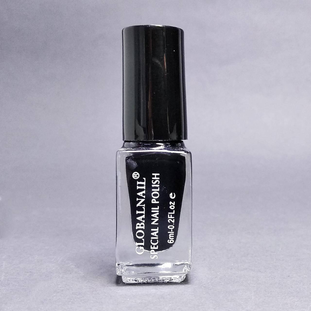 

Лак для стемпинга Global Nail, 6мл черный