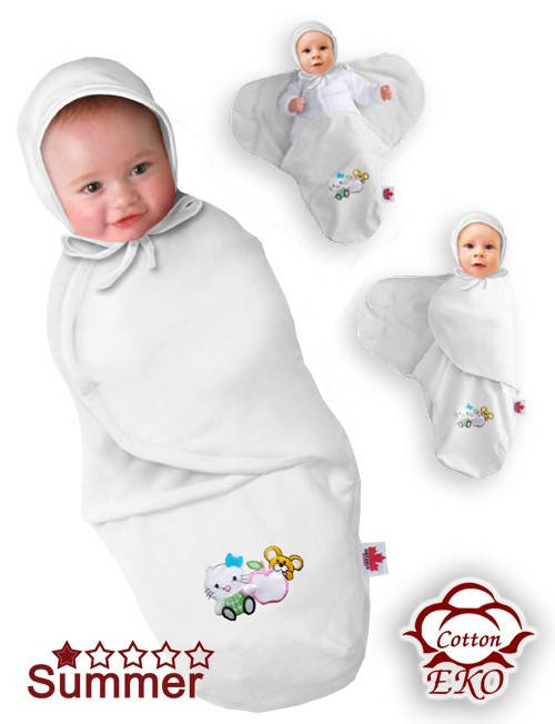 

Пеленка-кокон Deep Sleep 3, Summer, "Eko-Cotton", Белый