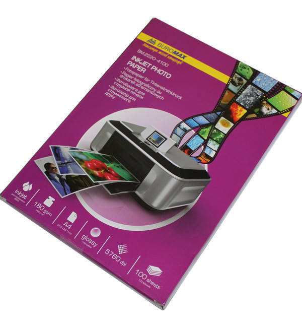 

Фотобумага глянцевая А4 180 г/м, 100 листов