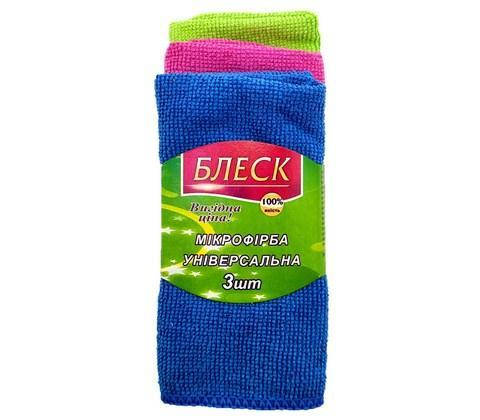 

Салфетка Микрофибра "Блеск" 30х30см Универсальная 3шт/уп