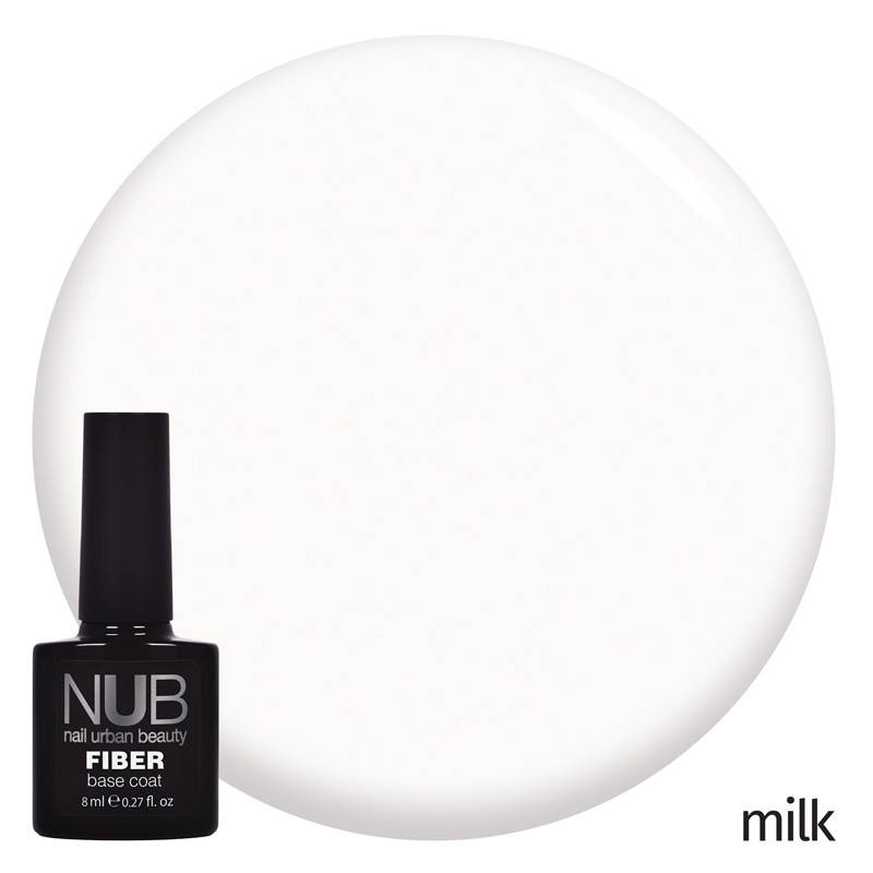 

NUB Fiber Base Coat Milk - молочная основа с волокнами для гель-лака, 8 мл