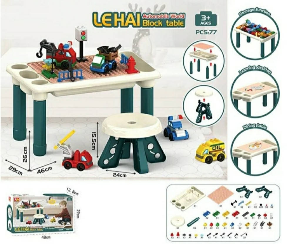 

Стол 2в1 с конструктором и стульчиком