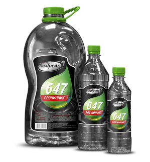 

Растворитель 647 без прекурсоров "Химтрейд" 0.9л (0.61кг)