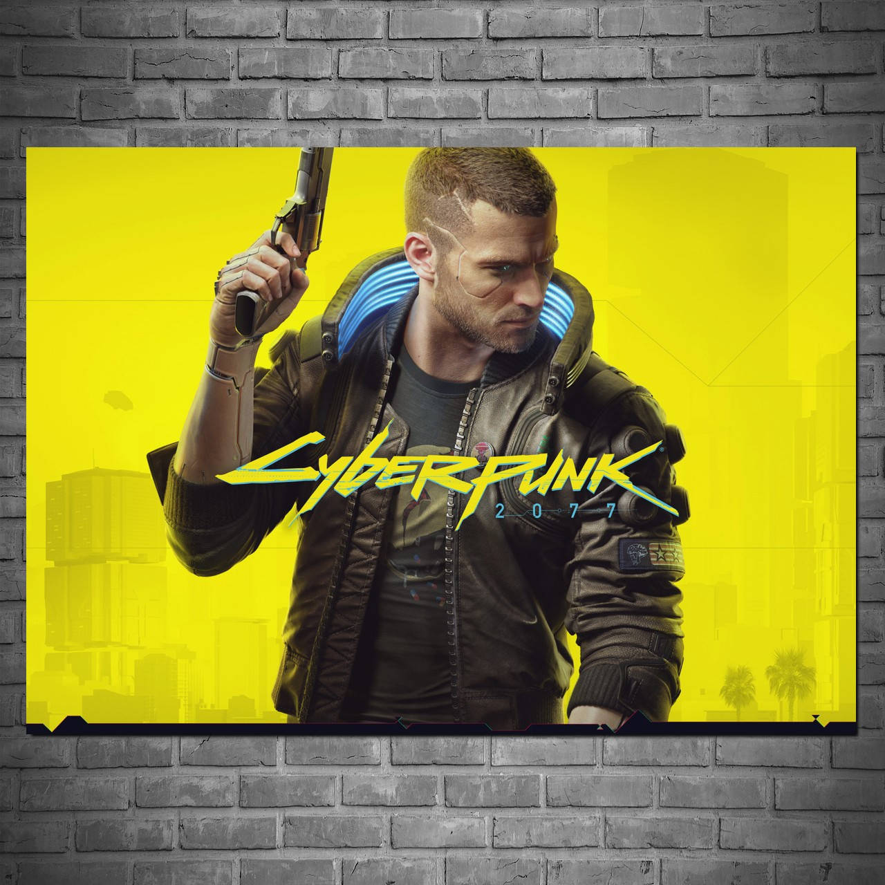 

Постер "Cyberpunk 2077 #1", жёлтый фон. Размер 60x43см (A2). Глянцевая бумага