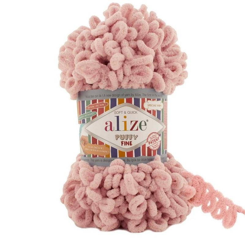

Alize Puffy Fine 340 персиковый, Розовый