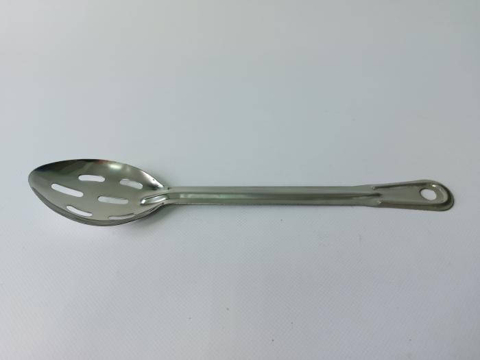 

Ложка для гарнира металлическая с овальными дырами, второй сорт L 33 cm.
