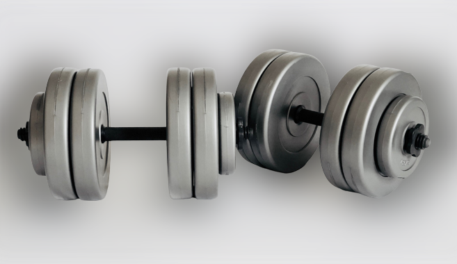 

Гантели разборные 2 по 23 кг GREY (2x23kg), Серый