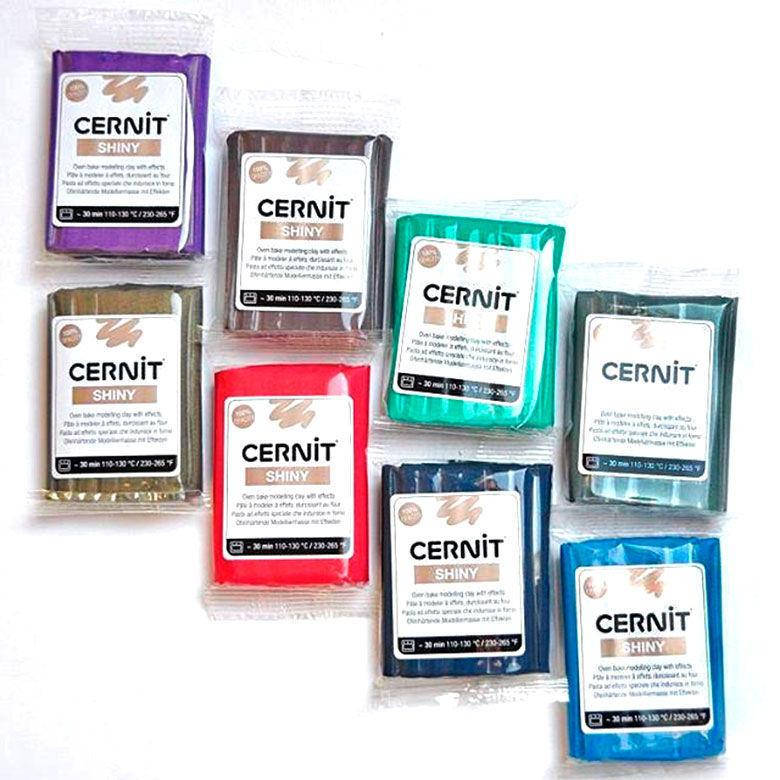 

Глина полимерная Cernit Shiny 56гр глитер CR-CE0890056***