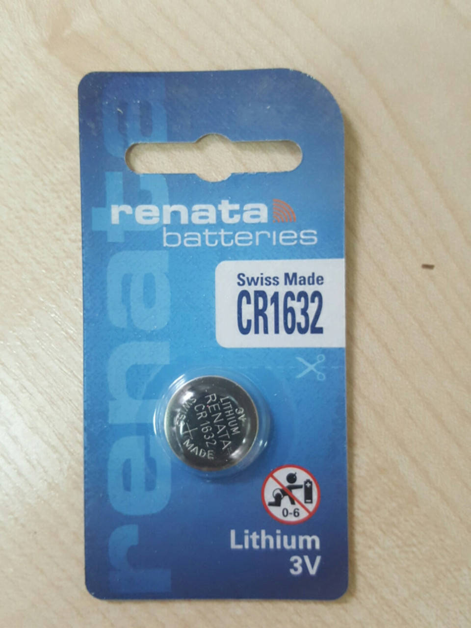 

Дисковая батарейка RENATA Lithium Cell 3V CR1632 (125mAH) (C1)