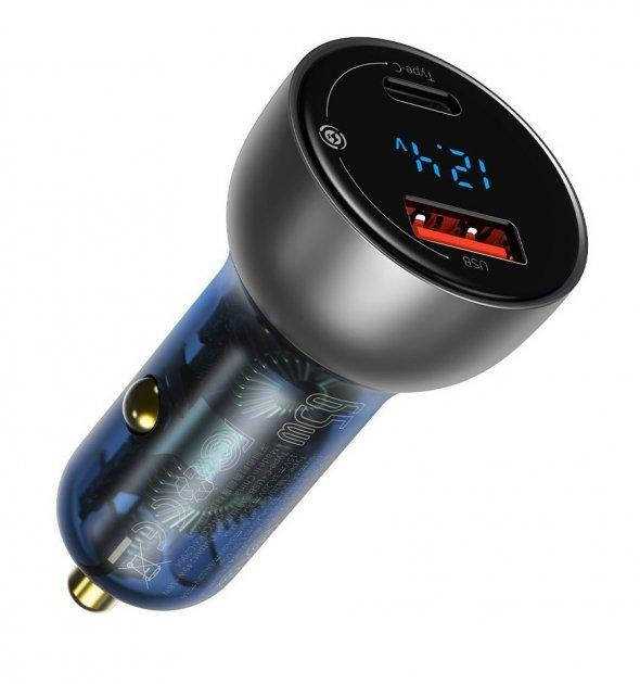 

Автомобильное зарядное устройство Baseus Particular Digital Display QC+PPS Dual 65W Light (CCKX-C0A)