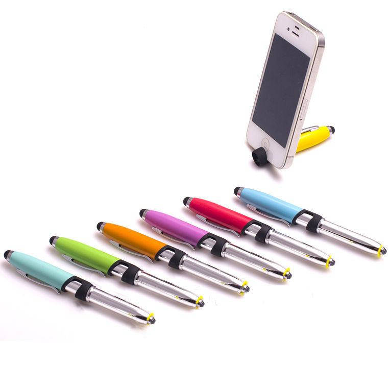 

Ручка шариковая подставка для смартфона со стилусом + фонарик D010-16/ST-7565